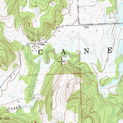 Topographic Map of Township of Caney, OK