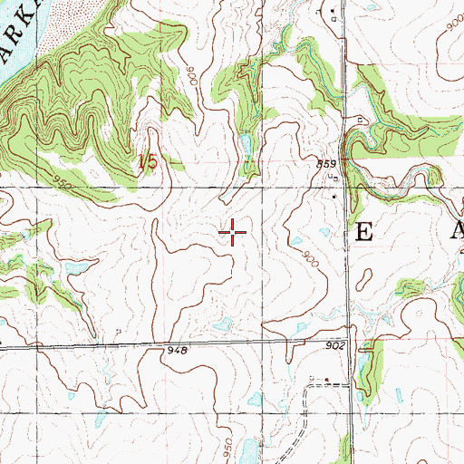 Topographic Map of Township of Eagle, OK