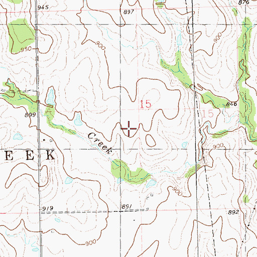 Topographic Map of Township of Coal Creek, OK