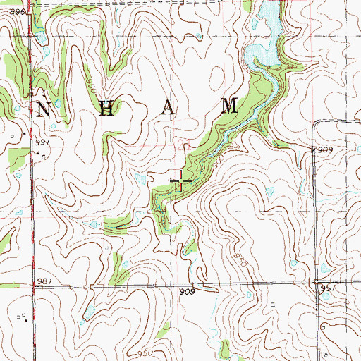 Topographic Map of Township of Burnham, OK