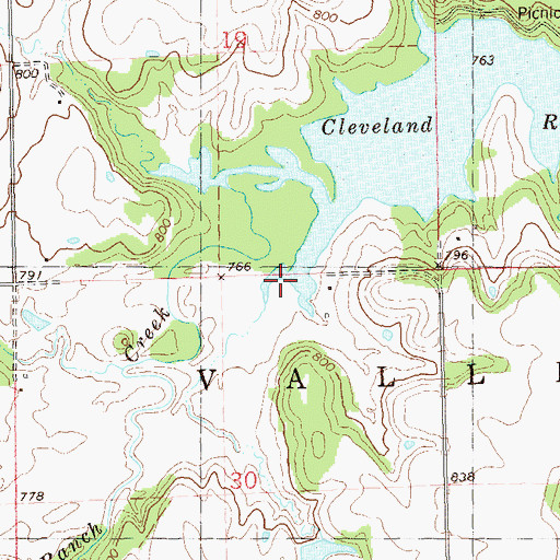 Topographic Map of Township of Valley, OK