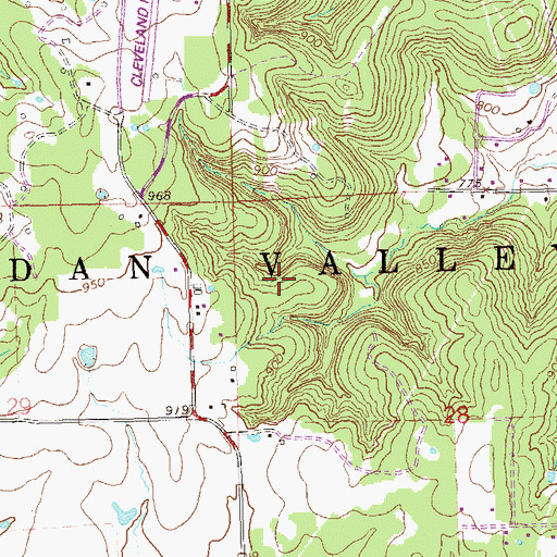 Topographic Map of Township of Jordan Valley, OK
