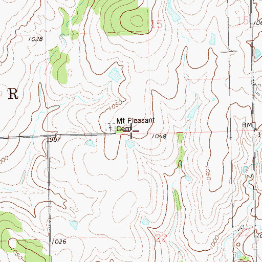 Topographic Map of Township of Banner, OK