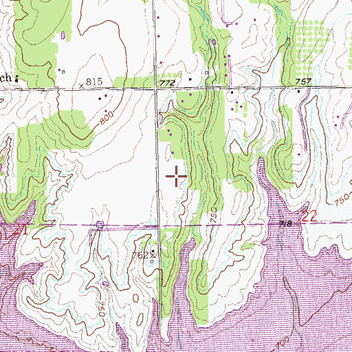 Topographic Map of Township of Cimarron, OK