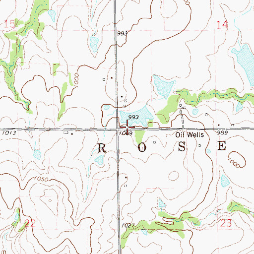 Topographic Map of Township of Rose, OK