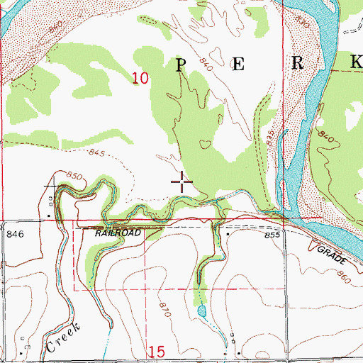 Topographic Map of Township of Perkins, OK