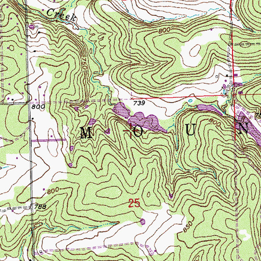 Topographic Map of Township of Mounds, OK