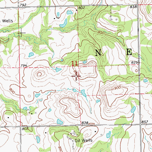 Topographic Map of Township of Newby, OK