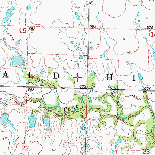 Topographic Map of Township of Bald Hill, OK