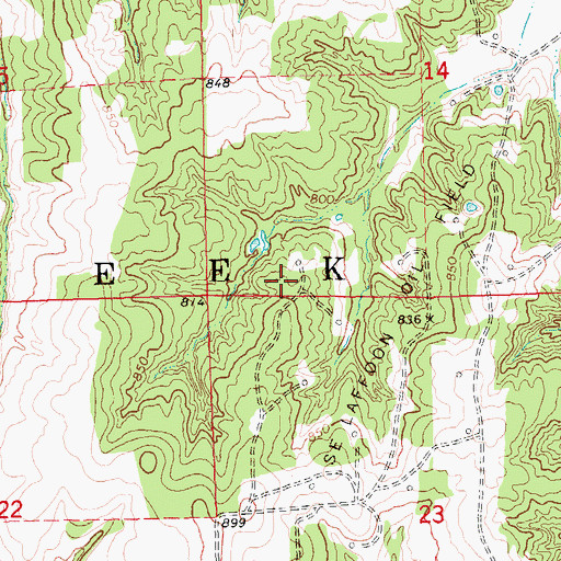 Topographic Map of Township of Creek, OK