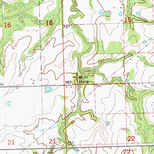 Topographic Map of Township of Morse, OK