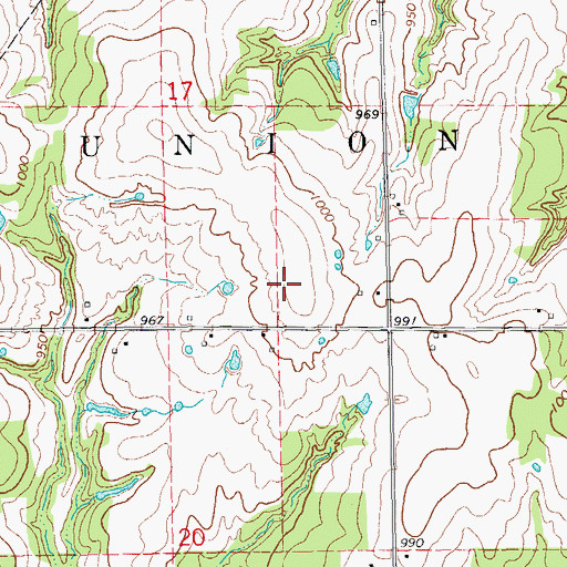 Topographic Map of Township of Union, OK