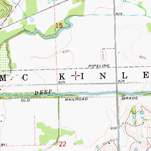 Topographic Map of Township of McKinley, OK