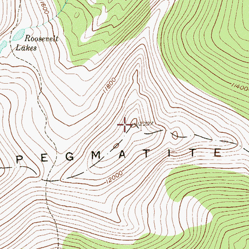 Topographic Map of Pegmatite Points, CO