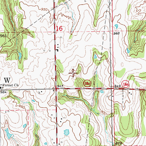 Topographic Map of Township of North Choctaw, OK