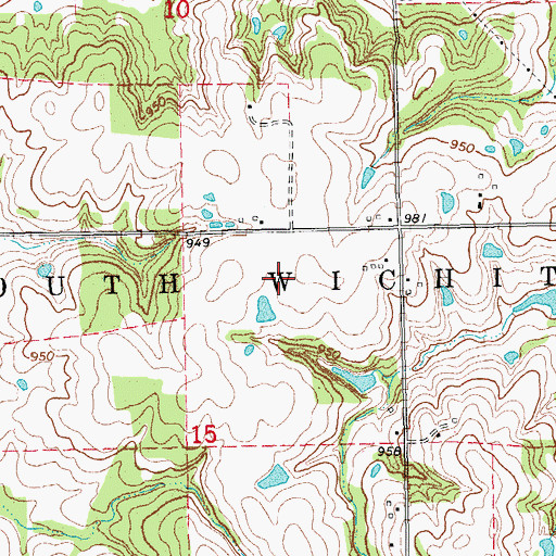 Topographic Map of Township of South Wichita, OK