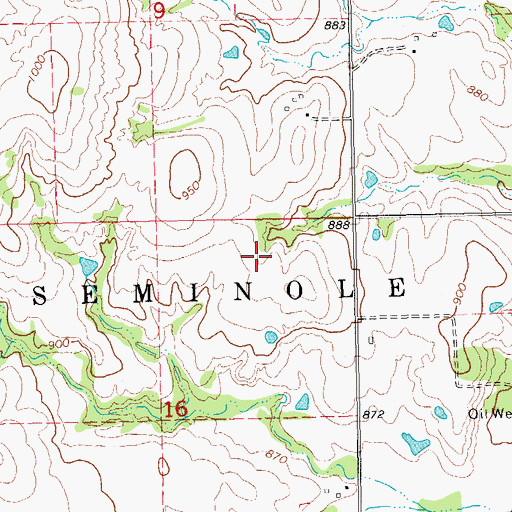 Topographic Map of Township of South Seminole, OK