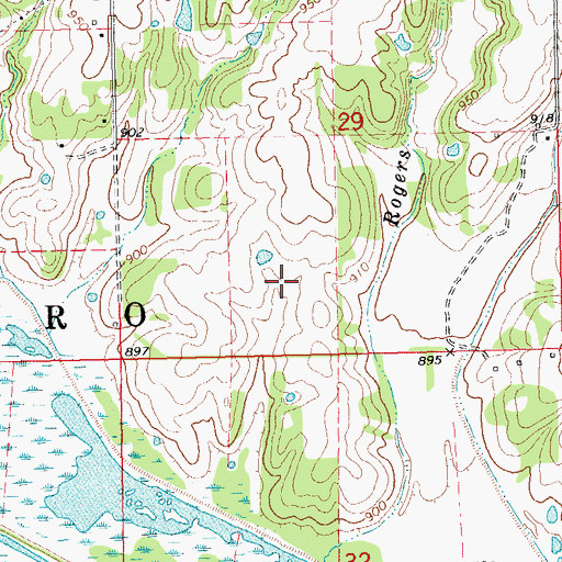 Topographic Map of Township of Earlsboro, OK