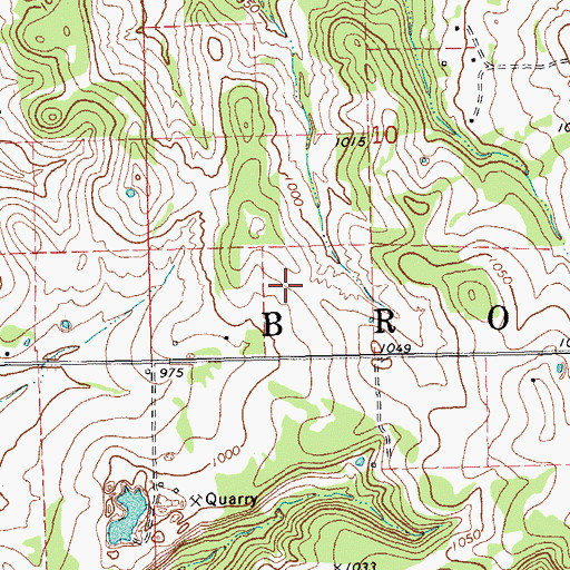 Topographic Map of Township of Brown, OK