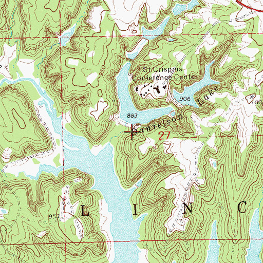 Topographic Map of Township of Lincoln, OK