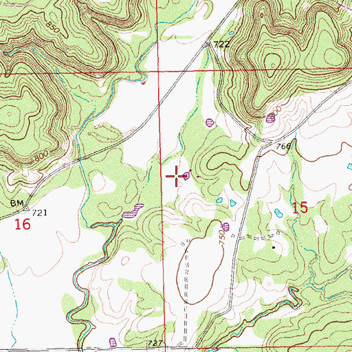 Topographic Map of Township of Newburg, OK