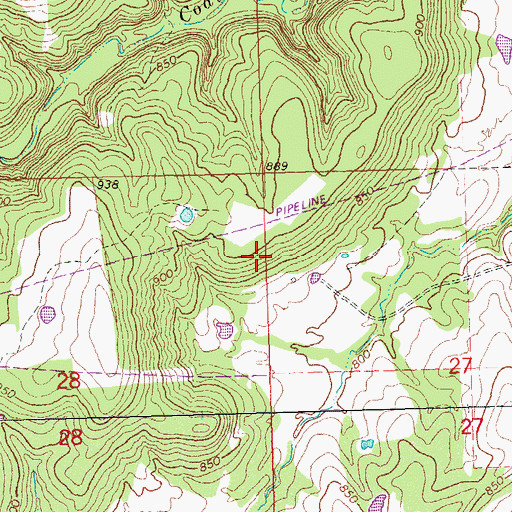 Topographic Map of Township of Stuart, OK