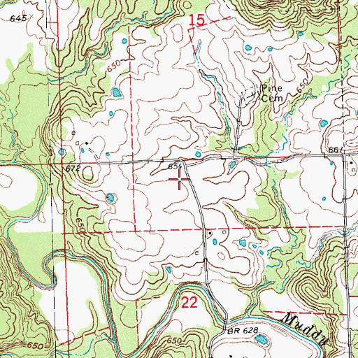 Topographic Map of Township of Jackson, OK