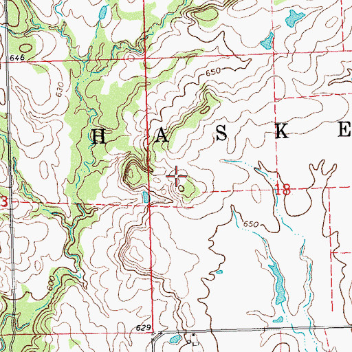 Topographic Map of Township of Haskell, OK