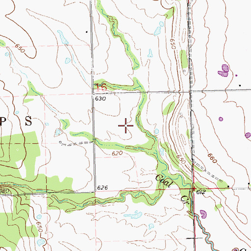 Topographic Map of Township of Phillips, OK