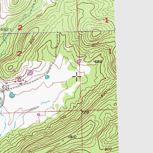 Topographic Map of Township of Stringtown, OK