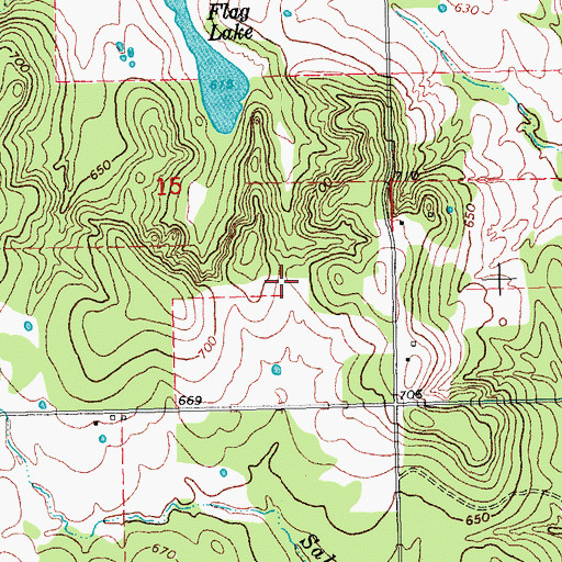 Topographic Map of Township of Wilson, OK