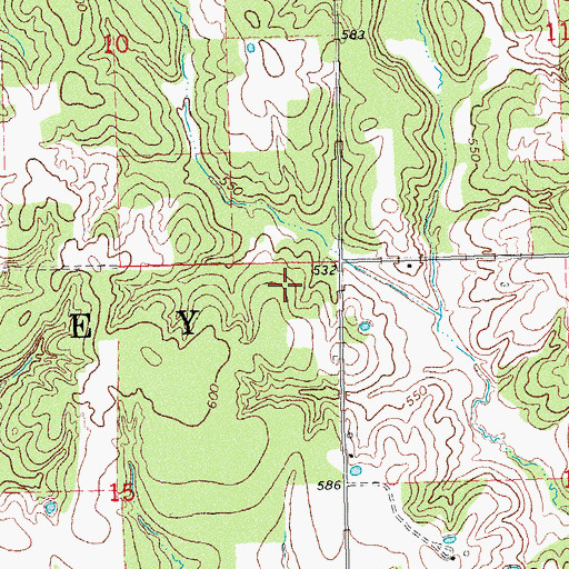 Topographic Map of Township of Bentley, OK