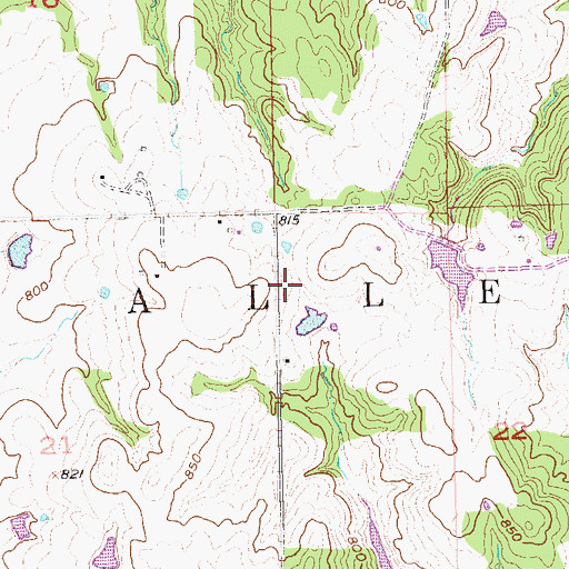 Topographic Map of Township of Allen, OK