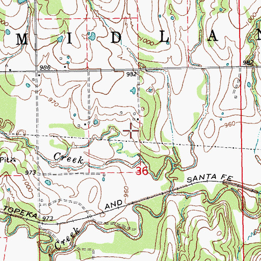 Topographic Map of Township of Midland, OK