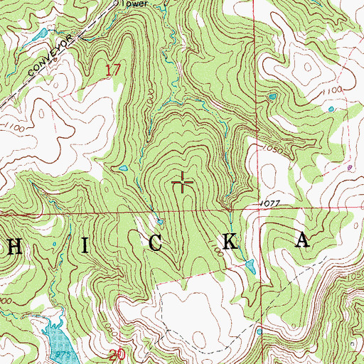 Topographic Map of Township of Chickasaw, OK