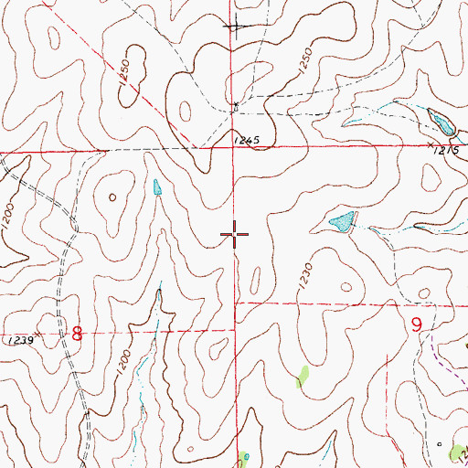Topographic Map of Township of Fitzhugh, OK