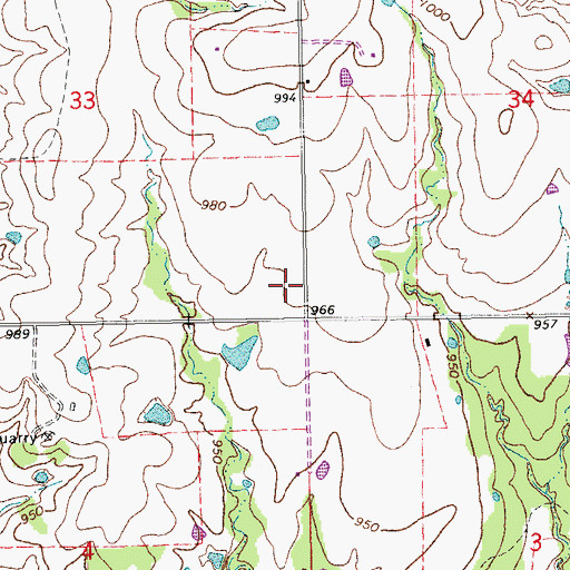 Topographic Map of Township of Coyle, OK