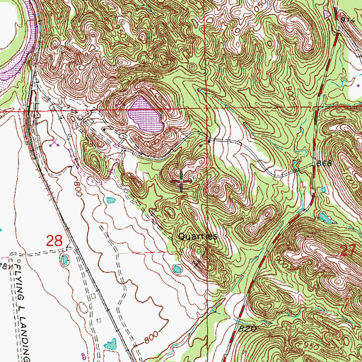 Topographic Map of Township of Allen, OK