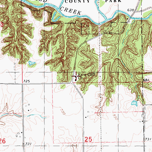 Topographic Map of Fern Cliff Church, IA