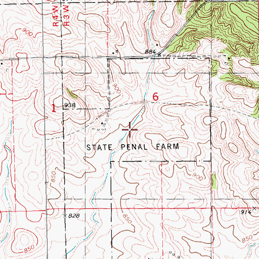 Topographic Map of Iowa State Penal Farm, IA
