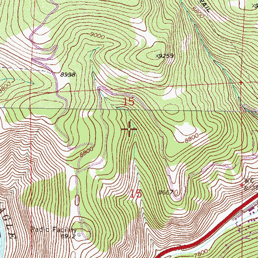 Topographic Map of Singing River Ranch, CO