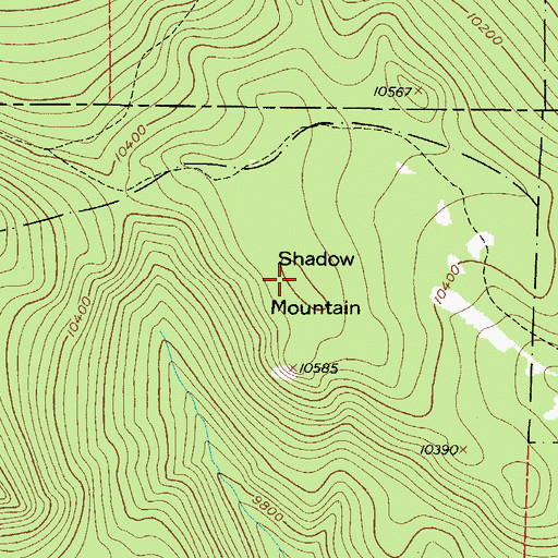 Topographic Map of Shadow Mountain, CO