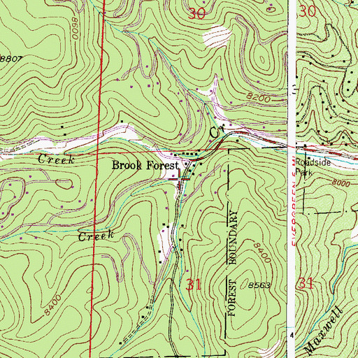 Topographic Map of Chicken Creek, CO