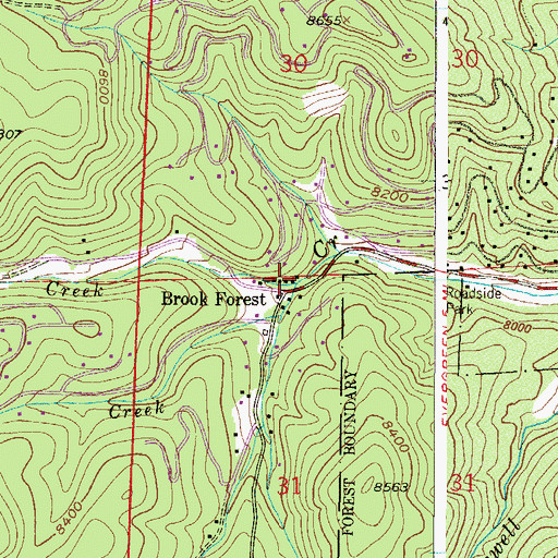 Topographic Map of Green Creek, CO