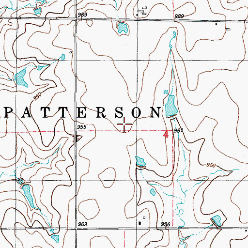 Topographic Map of Township of Patterson, OK