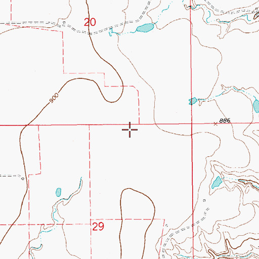 Topographic Map of Township of Wray, OK