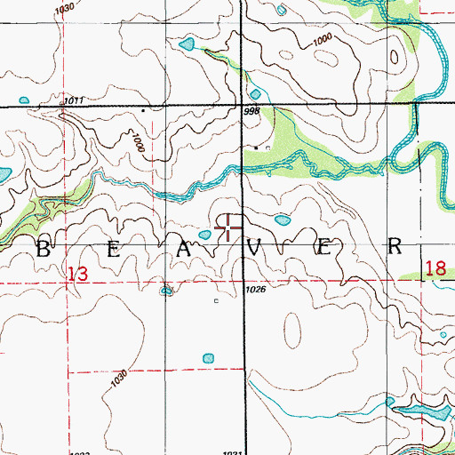 Topographic Map of Township of Beaver, OK