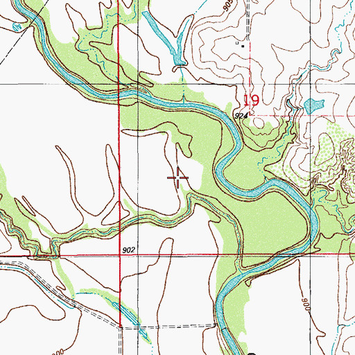 Topographic Map of Township of Texas, OK
