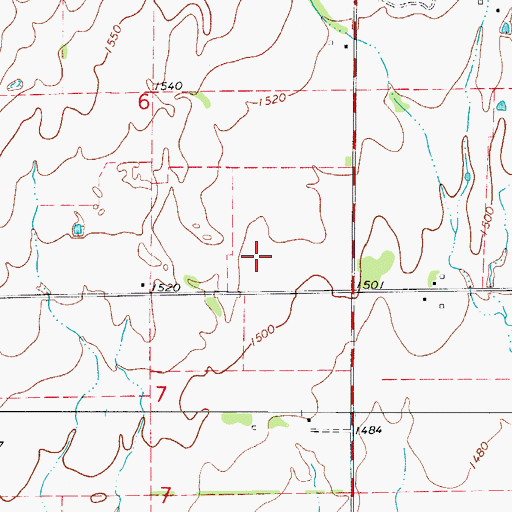 Topographic Map of Township of Navajo, OK