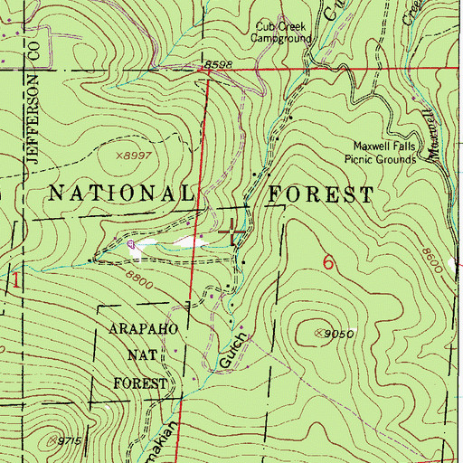 Topographic Map of Parmakian Gulch, CO